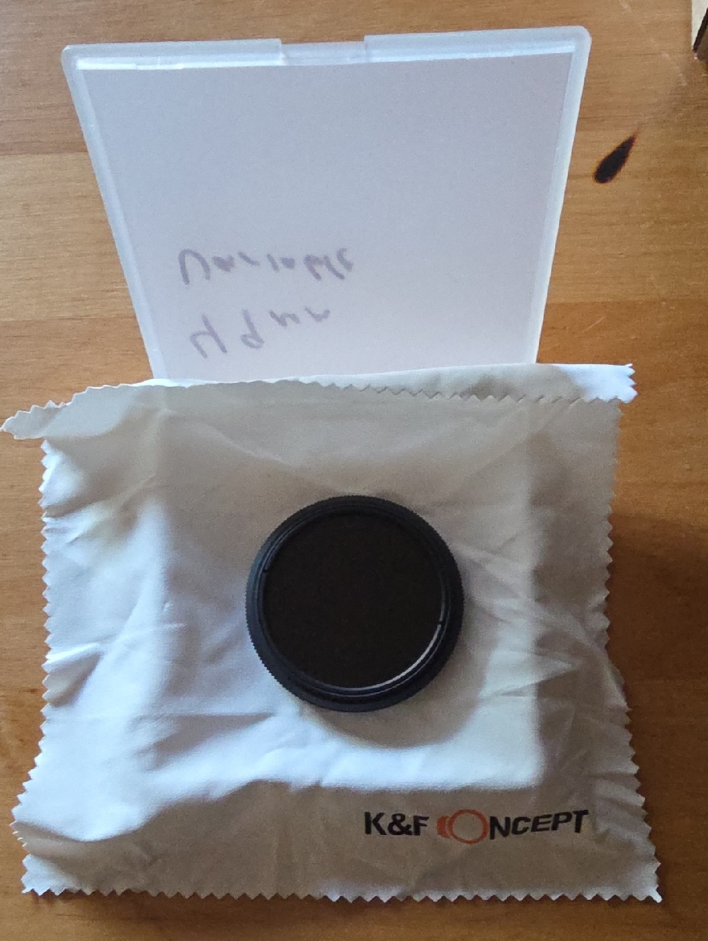 Black Camera Lens Filter with Protective Cloth